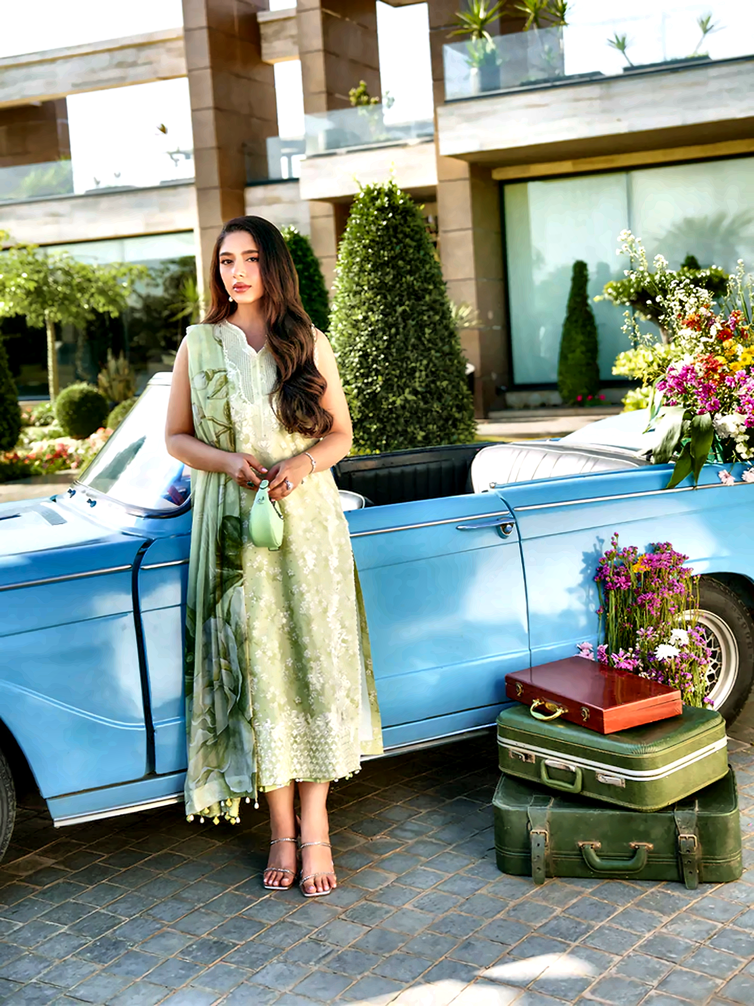 Sunset Muse by Izel Unstitched Embroidered Lawn 3 Piece Suit Faye - Eid Collection
