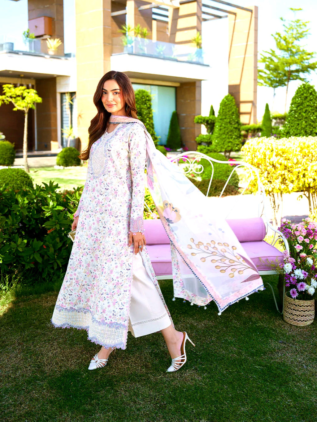 Izel Unstitched Embroidered Lawn 3 Piece Suit-summer collection