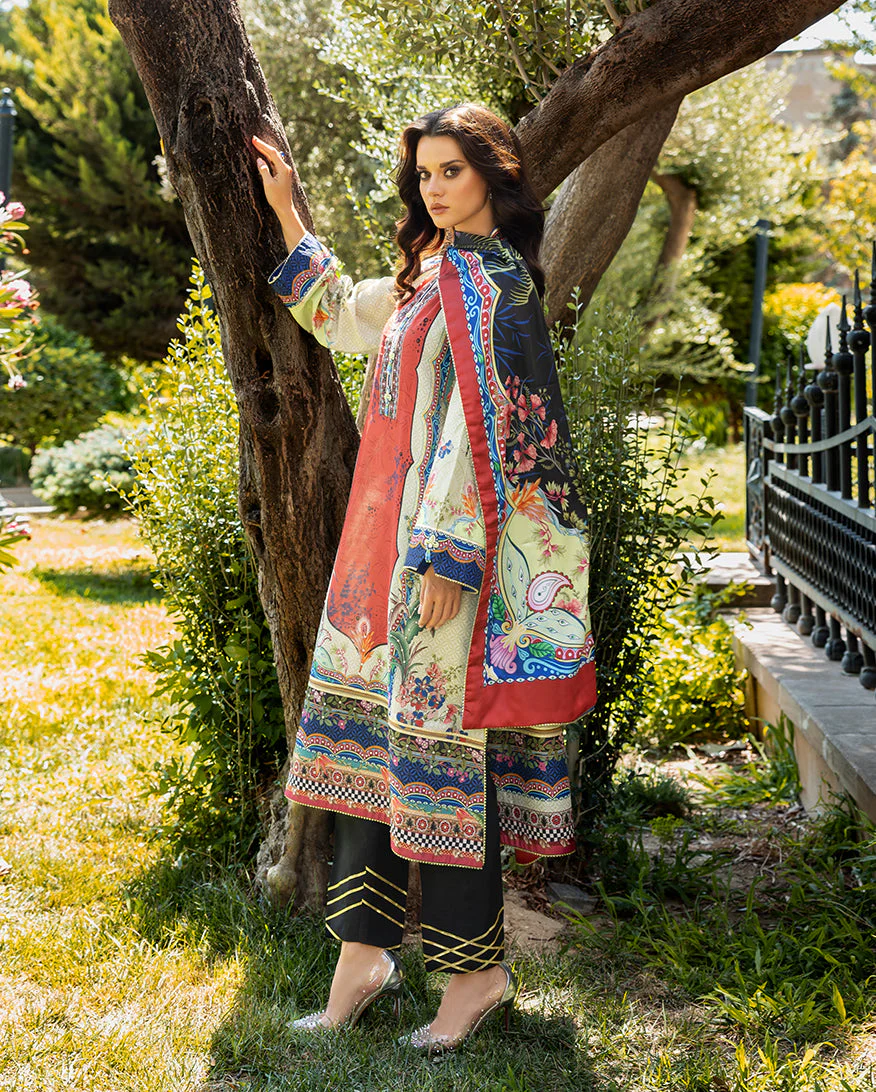 Mushq Hemline Nirvana - Echoes of Serenity | Unstitched 3-Piece Raw Silk Designer Suit