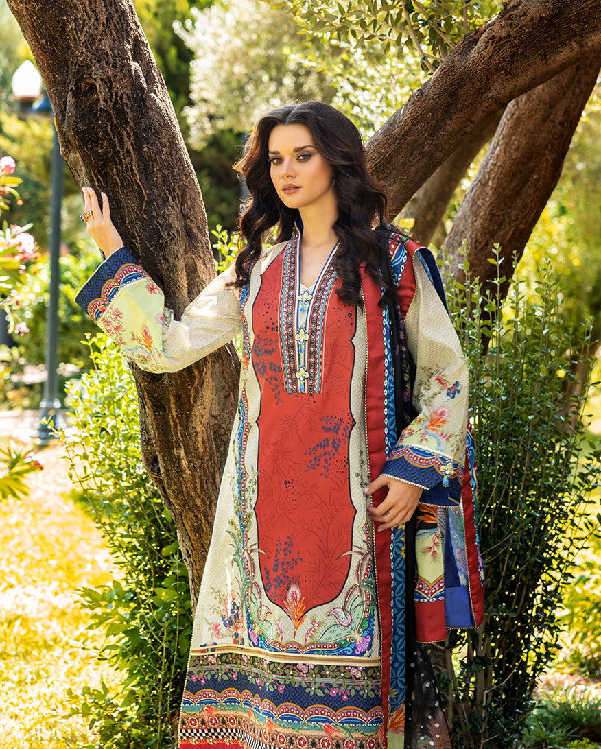 Mushq Hemline Nirvana - Echoes of Serenity | Unstitched 3-Piece Raw Silk Designer Suit