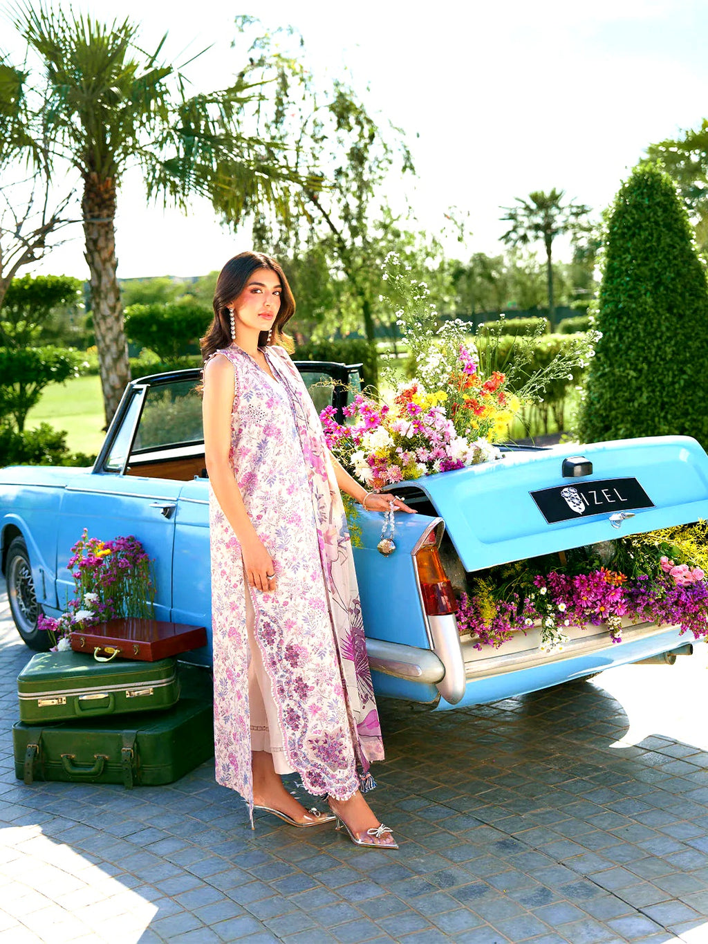 Sunset Muse by Izel Unstitched Embroidered Lawn 3 Piece Suit-summer collection